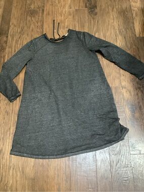 Faded Glory Charcoal Gray Long Sleeve Tunic Dress